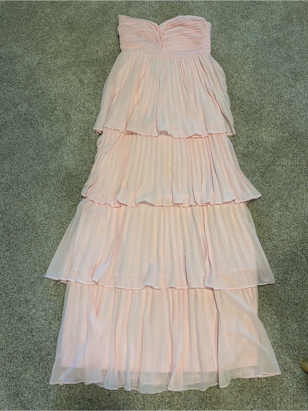Lulus pink ruffle dress